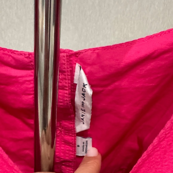 Janie AND Jack Girls Fuchsia Pink Puff Sleeve Seersucker Party Dress 8 - Picture 4 of 7